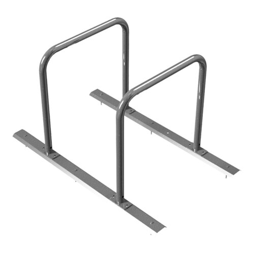 Reihenanlage/Fahrradanlehnbügel mit Schienensystem