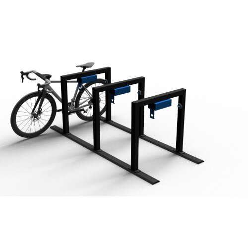 3er Reihenanlage mit Ladestation E-Bike, mit 3 verschließbaren Ladeboxen Schließung Stromversorgung mit 3 verschließbaren Ladeboxen