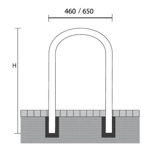 Anlehnbügel/Absperrbügel Ø 48 mm