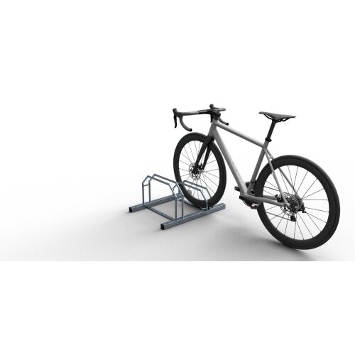 Fahrrad-Reihenanlage aus Vierkantrohr, ohne Farbe, Stahl, feuerverzinkt, 700 mm