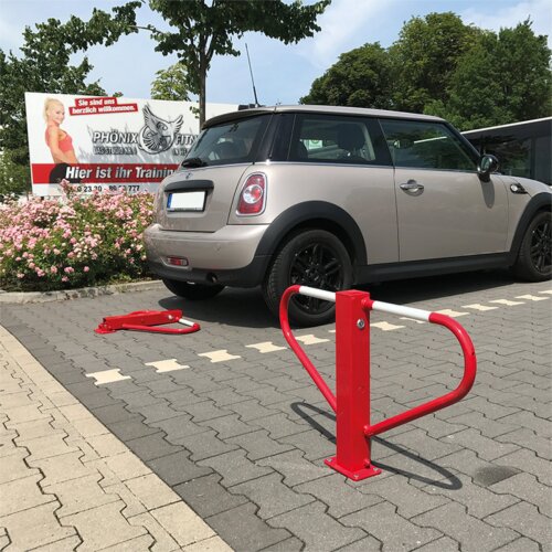 Parkplatzsperre umlegbar mit 8 mm Dreikantverschluss