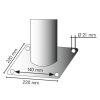 Absperrpfosten Bollard Ø 76 mm allseitig neigbar