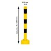 Absperrpfosten Bollard Ø 89 mm allseitig neigbar