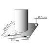 Absperrpfosten Bollard Ø 89 mm allseitig neigbar