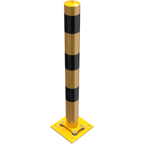Absperrpfosten Bollard Ø 89 mm allseitig neigbar Ösen ohne Ösen