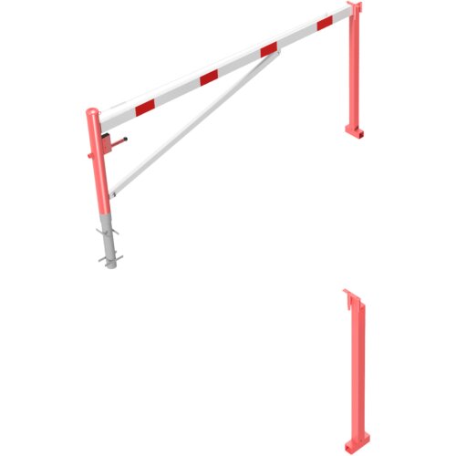 Drehschranke, horizontal schwenkbar mit zwei Auflagestützen