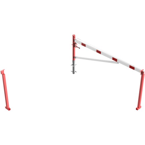 Drehschranke, horizontal schwenkbar mit zwei Auflagestützen