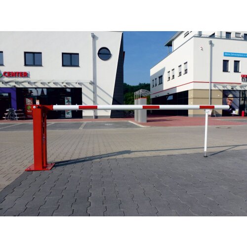 Handschranke mit Gasdruckfeder und Pendelstütze, Gesamtbreite 3180 mm, 3000 mm