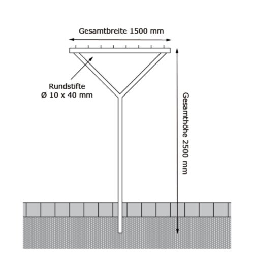 Wäschetrockengerüst Y-Form