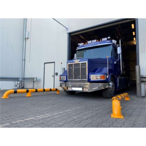 LKW Einfahrhilfe abgewinkelt, feuerverzinkt, links