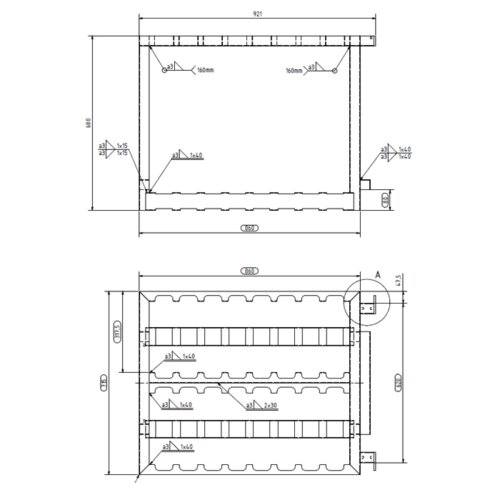 Bakenkorb für Stapelpalette für Fußplatten