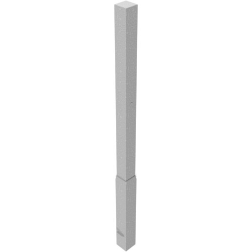 Absperrpfosten Bollard 70 x 70 mm, mit Dreikantverschluss Bauart herausnehmbar  Befestigung mit Bodenhülse zum Einbetonieren  Gesamtlänge 1400