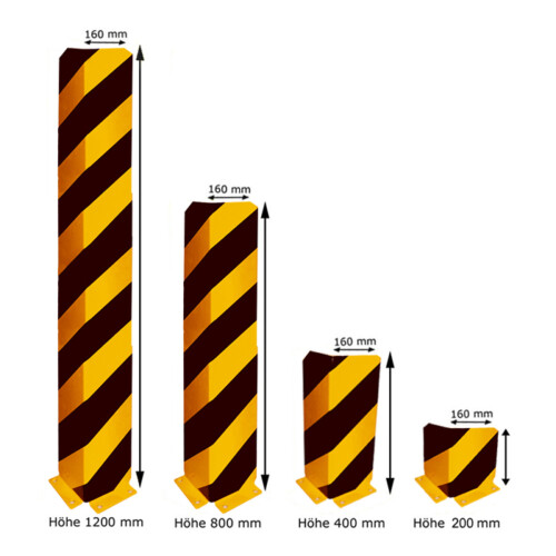 Anfahrschutz Solid 90° Winkel Höhe 200 Materialstärke 5