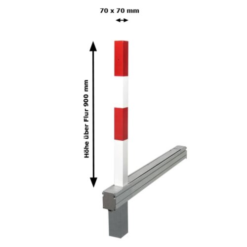 Absperrpfosten SESAMplus 70 x 70 mm, umleg- und versenkbar