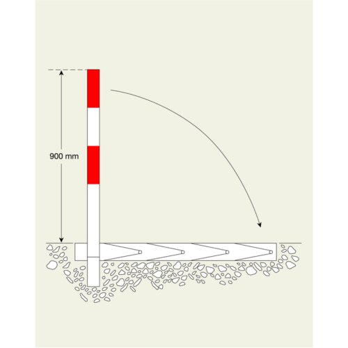 Absperrpfosten SESAMplus 70 x 70 mm, umleg- und versenkbar
