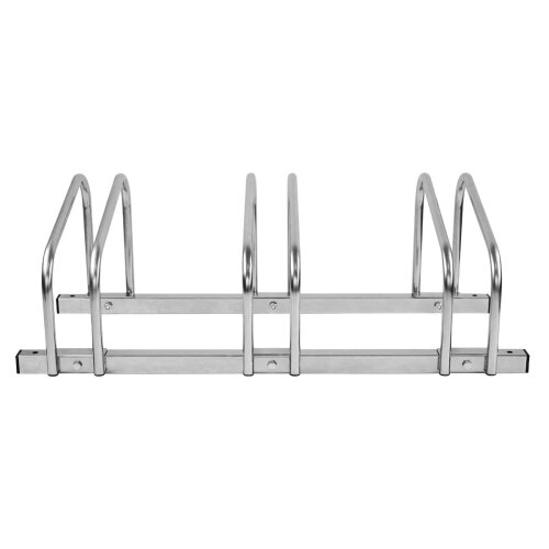 Fahrradständer BASIC, Reifen bis 55 mm, Radeinstellung einseitig, aus Stahl, 3  Stellplätze 3
