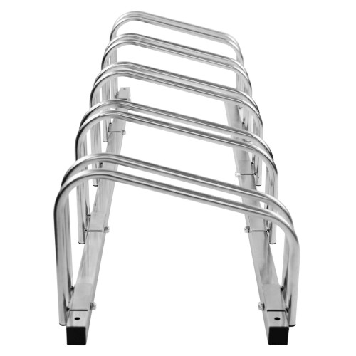Fahrradständer BASIC, Reifen bis 55 mm, Radeinstellung einseitig, aus Stahl, 5  Stellplätze 5