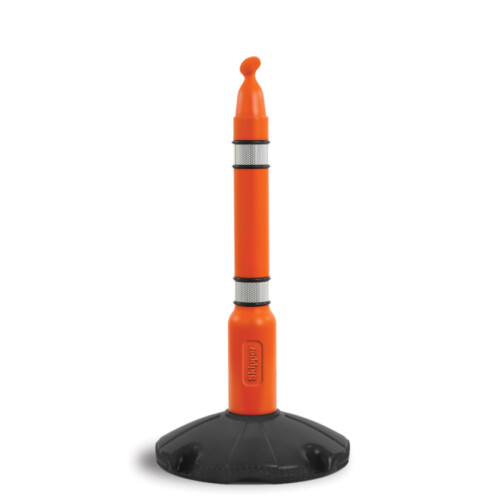 Absperrsystem Komplett-Set Skipper mit Absperrpfosten Skipper Gurt Farbe rot/weiß schraffiert