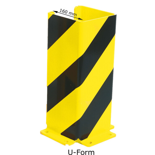 Anfahrschutz Solid U-Form Farbe verkehrsgelb (RAL 1023)  Höhe 400 Stärke 5