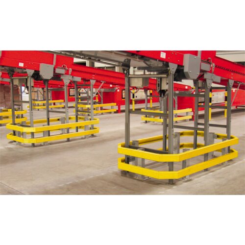 Rammschutzgeländer Central, Planke Länge 1000 Oberfläche kunststoffbeschichtet