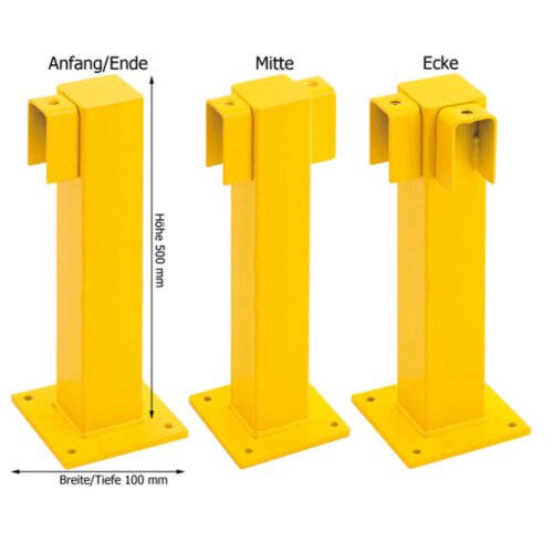 Rammschutzgeländer Empire Standpfosten