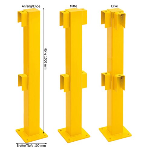 Rammschutzgeländer Empire Standpfosten