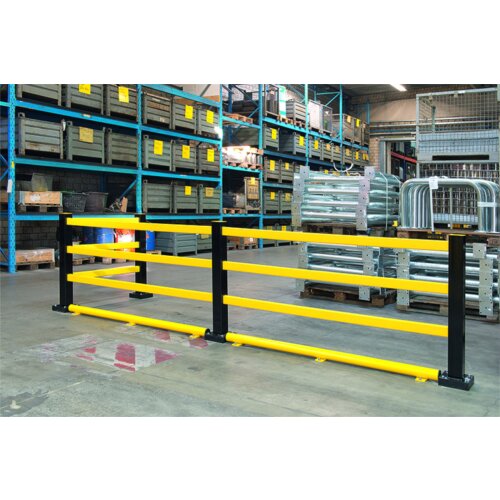 Rammschutzgeländer Hybrid Standpfosten