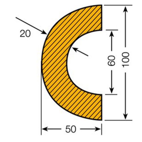 Rohrschutz Safe Befestigung selbstklebend  Rohr Ø 70 - 100 mm