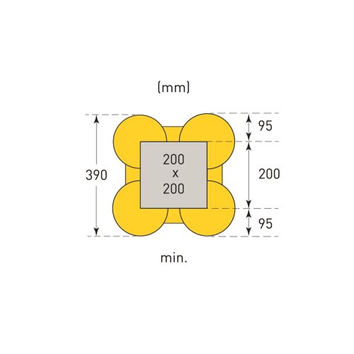 Säulenschutz ECO, aus Kunststoff