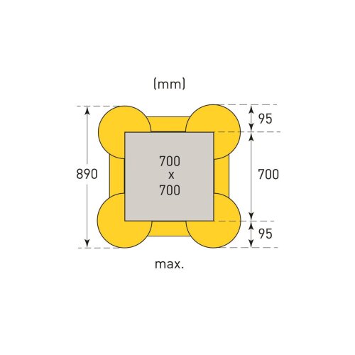 Säulenschutz ECO, aus Kunststoff