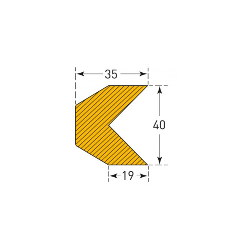 Kantenschutz Safe Befestigung selbstklebend  Farbe verkehrsgelb (RAL 1023)/schwarz  Form Winkel