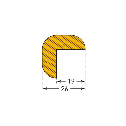 Kantenschutz Safe Befestigung selbstklebend  Farbe verkehrsgelb (RAL 1023)/schwarz  Form Winkel