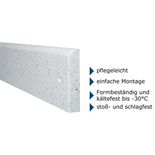 Wand-Schrammschutz Mountain Farbe schwarz (ähnlich RAL 9004)  Höhe 150 Tiefe 10