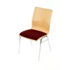 Holzschalen-Stapelstuhl Profi gerade Form mit Sitzpolster