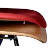 Holzschalen-Stapelstuhl Profi  gerade Form mit Sitzpolster schwarz