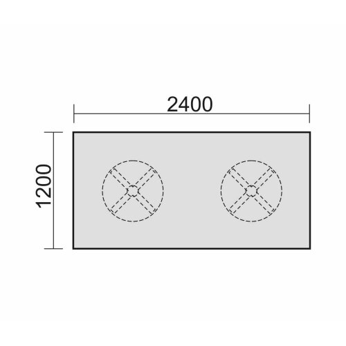 Besprechungstisch rechteckig, Länge 240 cm