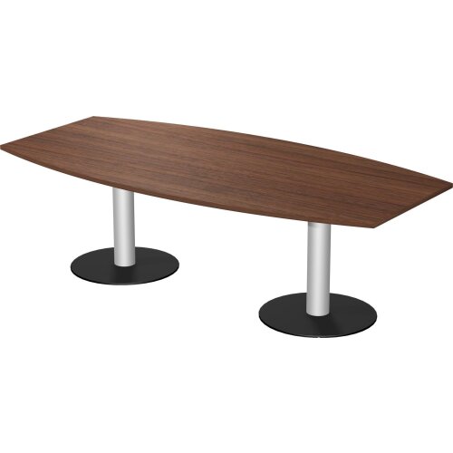 Besprechungstisch Bootsform  200 cm  , Dekor: Buche