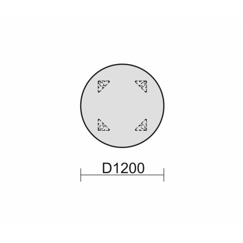 Besprechungstisch rund Durchmesser 120 cm, Dekor: Nussbaum Dunkel, Gestell: Anthrazit