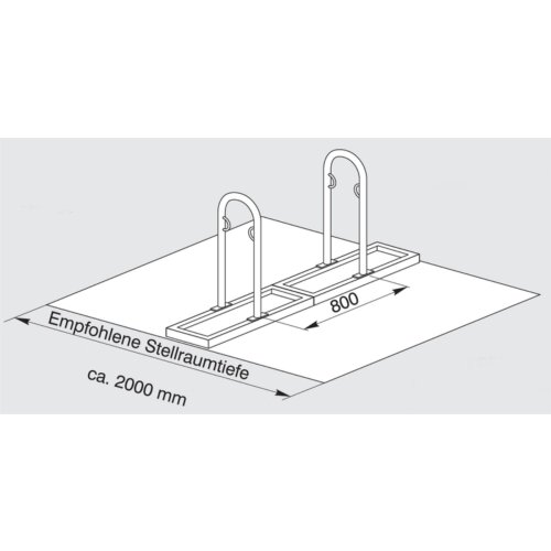 Reihenanlehnbügel Track Stellplätze 2