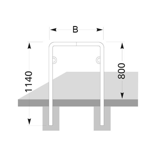 Anlehnbügel Trust Breite 1000