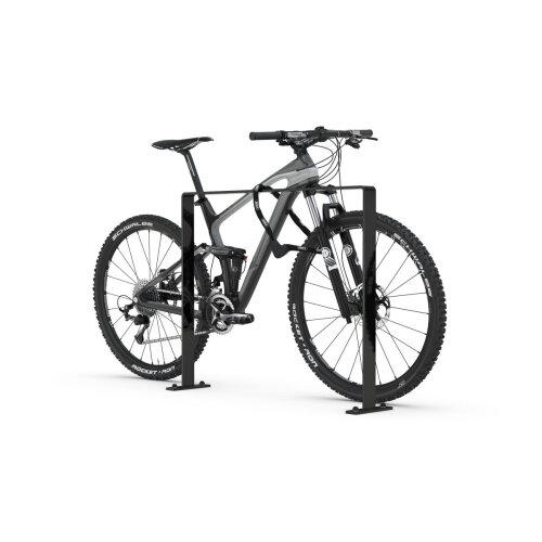 Fahrradanlehnbügel 9600 Black Edition, zum Aufdübeln, ohne Querholm Querholm ohne Querholm