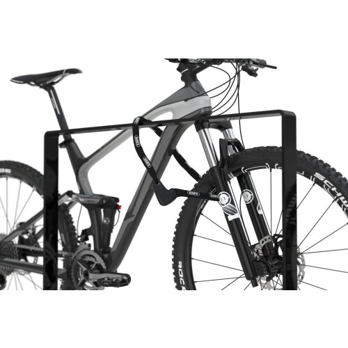 Fahrradanlehnbügel 9600 Black Edition, zum Aufdübeln, ohne Querholm Querholm ohne Querholm