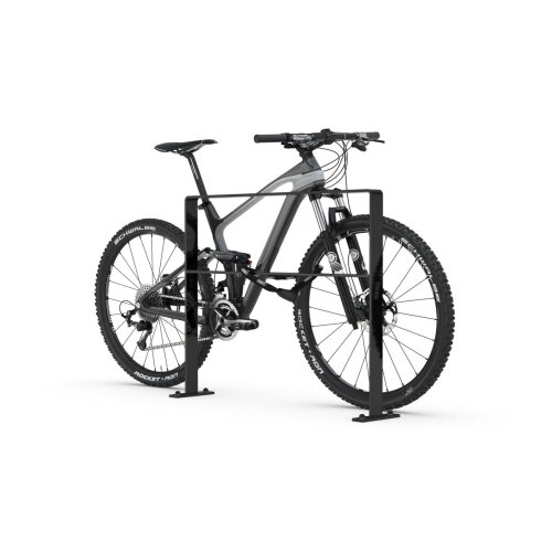 Fahrradanlehnbügel 9600 Black Edition, zum Aufdübeln, mit Querholm Querholm mit Querholm