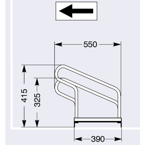 Fahrradständer Typ 1000, einseitig Stellplätze 8