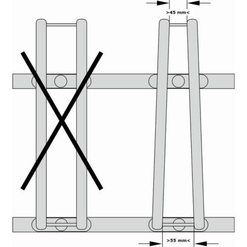 Fahrradständer Typ 2000, einseitig Modell Typ 2000  Radabstand 350 Stellplätze 2