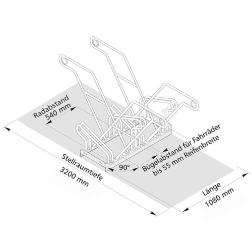 Fahrradständer Anlehnparker Typ 2600 XBF