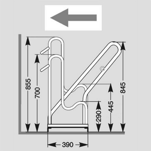 Anlehnbügel Typ 4500, einseitig