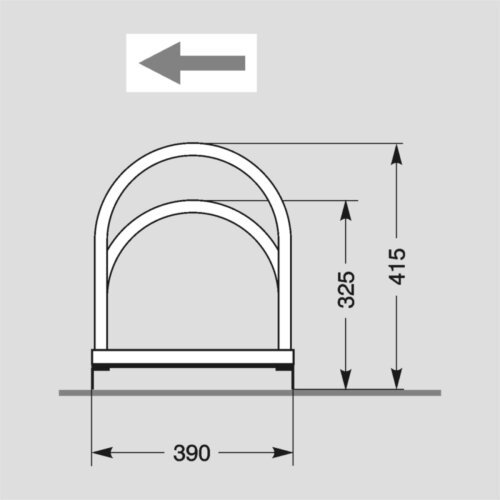 Bogenparker Typ 5000, einseitig Stellplätze 2