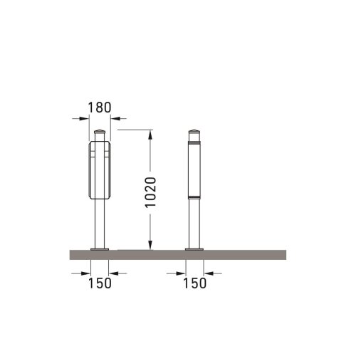 Anlehnparker/Anlehnbügel VeloDock Basic