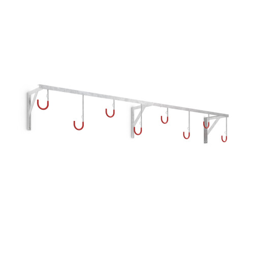 Reihen-Hängeparker Typ 3800, Wandmontage Länge 2600 Stellplätze 8